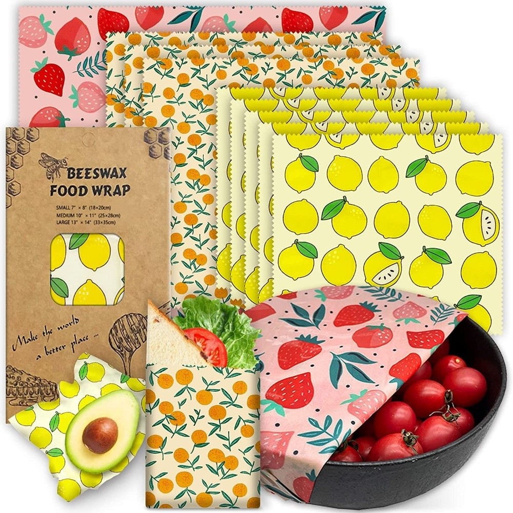 Beeswax Food Cover - 9 adet Çok Boyutlu Balmumu Gıda