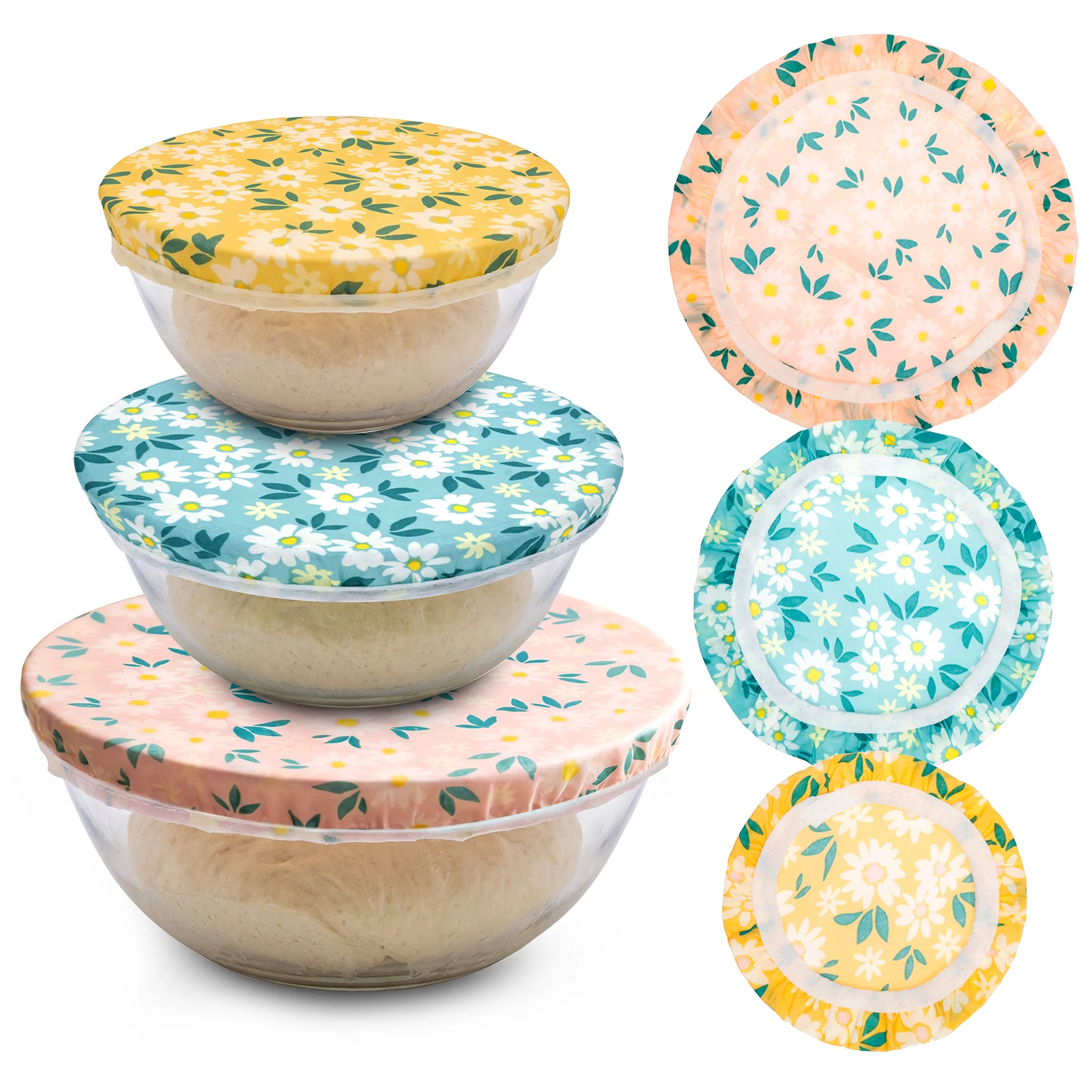 Beeswax Food Cover - 3 adet kase kapakları pamuk balmumu