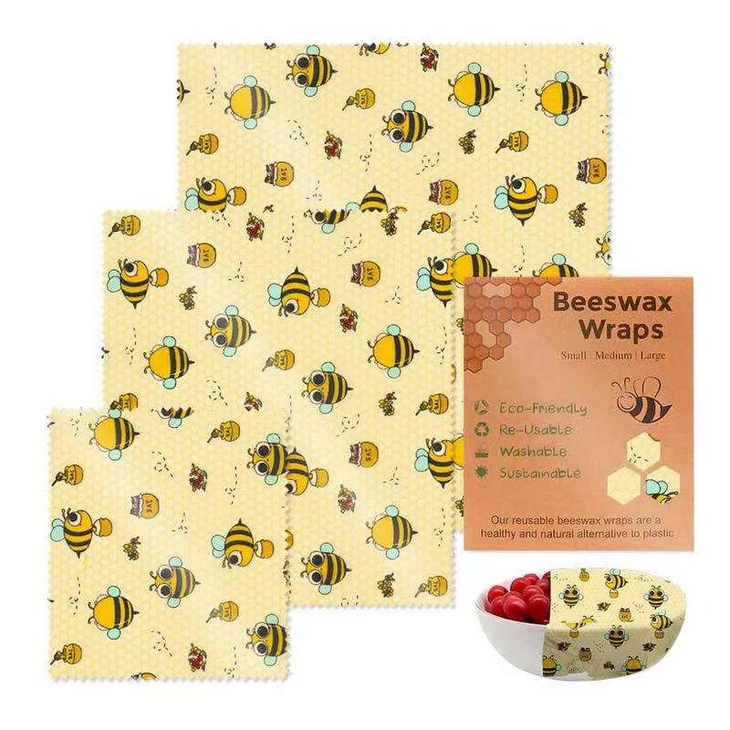 3 adet kullanımlık gıda taze t - Beeswax Wrap Reusable incelemesi ve fiyatı